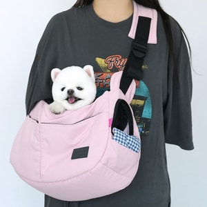 韓國【ParisDog】時尚簡約寵物斜挎包 (寵物背包 外出包)
