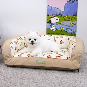 【PEANUTS】史奴比經典印花寵物沙發床 (寵物床 寵物睡墊)