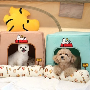 【PEANUTS】史努比可折疊方塊寵物小屋 (寵物小屋)