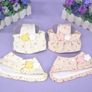 【ParisDog】優雅小花寵物帽子領巾套裝 (寵物服飾 寵物衣服)