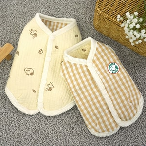 【PEANUTS】史努比刺繡絎縫雙面背心 (寵物服飾 寵物衣服)