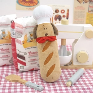 【PEANUTS】史努比小廚師法國麵包發聲玩具 (寵物玩具)