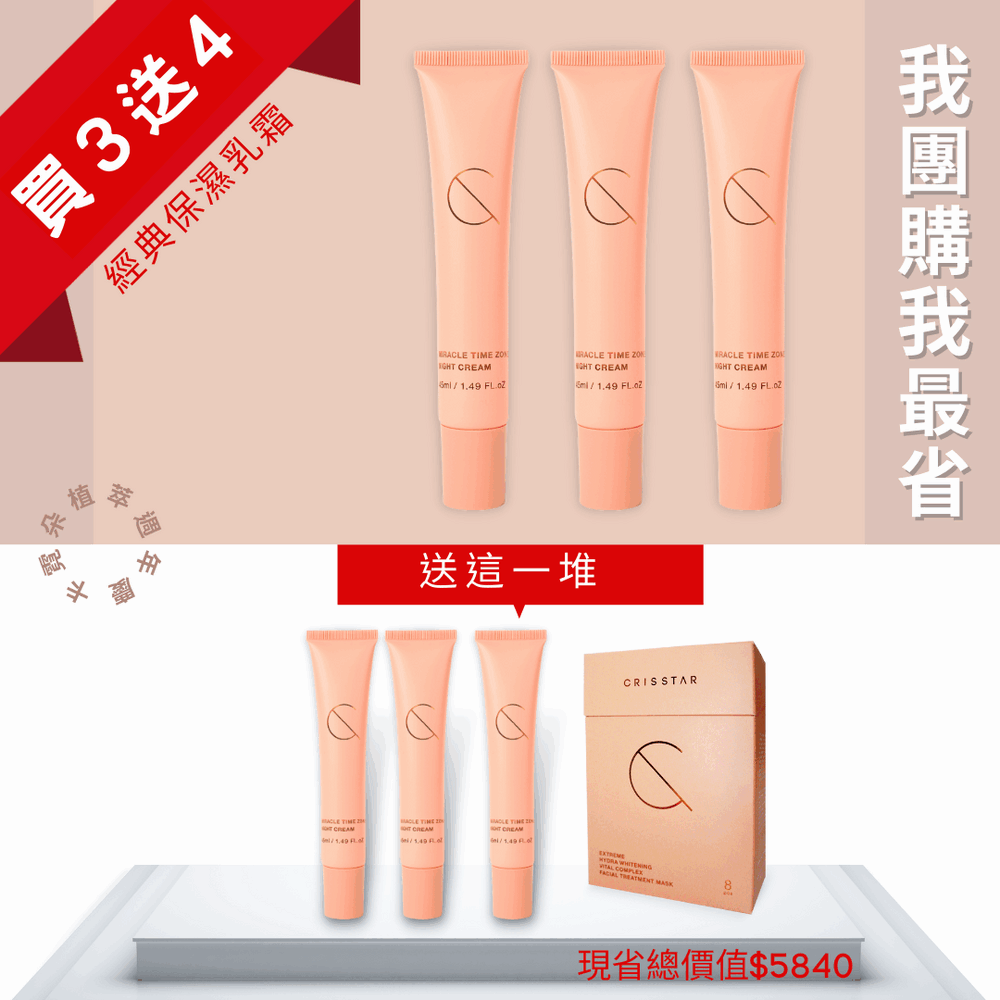 團購我最省|逆時奇蹟精華乳霜3+4 團購我最省|逆時奇蹟精華乳霜3+4