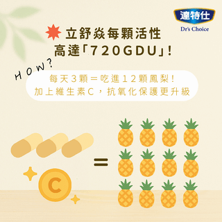 達特仕 立舒焱鳳梨酵素膠囊90顆(400mg) 添加維他命C【全成藥妝】第1張小圖