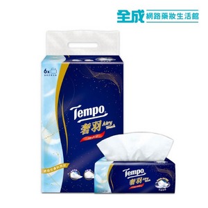 奢羽三層抽取式衛生紙80抽6入(Tempo)【全成藥妝】