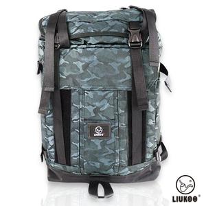LIUKOO戰地叢林迷彩系列 - 野戰質感越野防潑水大容量登山包-【沉穩藍】