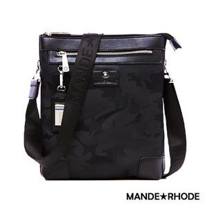 MANDE RHODE-卡莫雷茲x美系潮男風格立式側背包-迷彩黑