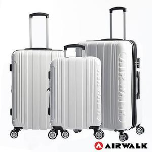 AIRWALK 【禾雅】碳纖直紋行李箱24吋-極簡白