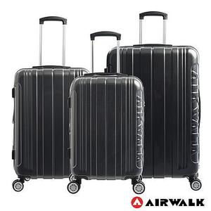 AIRWALK 【禾雅】碳纖直紋行李箱28吋-洗鍊黑