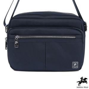 Sandia polo - 牛津布系列防潑水多夾層休閒側背包 - 銀藍