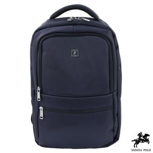 Sandia polo - 牛津布系列防潑水多夾層電腦後背包 - 銀藍