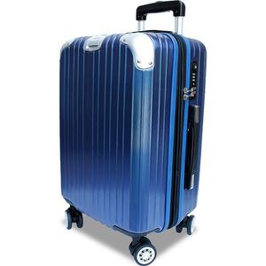 【禾雅時尚】輕盈之旅-20吋髮絲海關鎖ABS+PC硬殼行李箱-銀藍(JT1701-SB20)