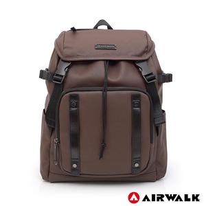 AIRWALK -自由隨行黑金系列後背包-咖啡色A635420002