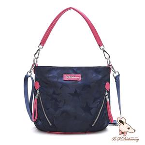 B.S.D.S冰山袋鼠♥香巧班尼。直立式造型手提側背兩用包 - 藍桃色【6011BP】