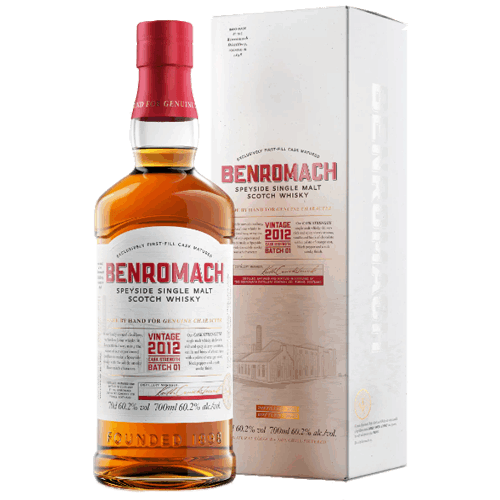 百樂⾨ 臻選年份原桶強度2012 BATCH 1 單一麥芽威士忌BENROMACH VINTAGE 2012 CASK STRENGTH BATCH 1