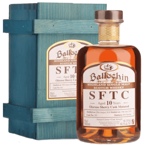 艾德多爾 SFTC桶裝強度10年雪莉桶單桶原酒Edradour Ballechin Straight from the Cask 10 Year Old Oloroso Cask Matured Cask Strength Single Malt Scot