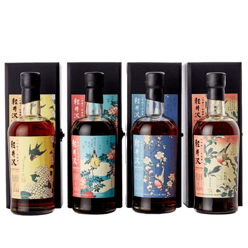 輕井澤 花鳥繪系列Karuizawa Single Sherry Cask 18 Year Old Flower and Bird Series Set 2000 (4 BT70)-