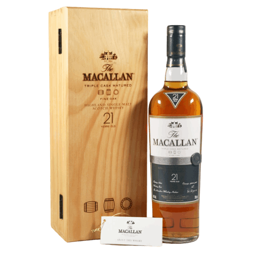 麥卡倫 21年 黃金三桶緞帶版 -The Macallan 21yo Fine Oak Single Malt Scotch Whisky