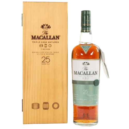 麥卡倫 25年 黃金三桶 木盒緞帶版 The Macallan 25yo Fine Oak Single Malt Scotch Whisky