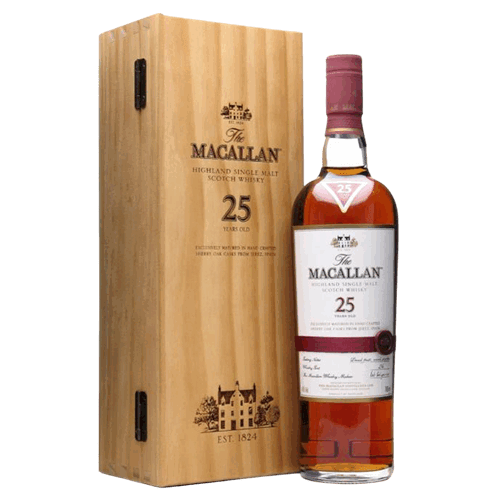 麥卡倫 25年 雪莉桶 舊版紅緞帶-The Macallan 25yo Sherry Oak Single Malt Scotch Whisky