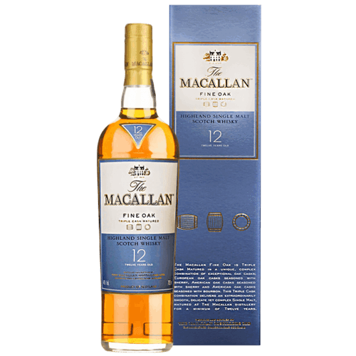 麥卡倫 12年 黃金三桶 舊版 曼妙瓶The Macallan 12yo Fine Oak Single Malt Scotch Whisky 4500ml