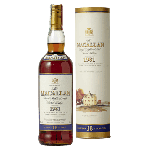 麥卡倫 18年 圓瓶 莊園 雪莉桶1981 Macallan 18yo Sherry 1981 Single Malt Scotch Whisky