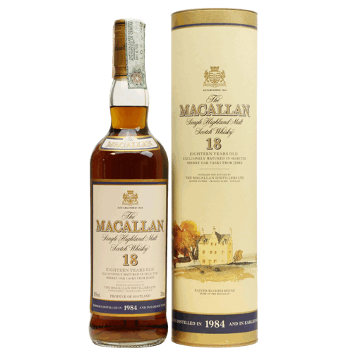 麥卡倫 18年 圓瓶 莊園 雪莉桶1984 The Macallan 18yo Sherry 1984 Single Malt Scotch Whisky