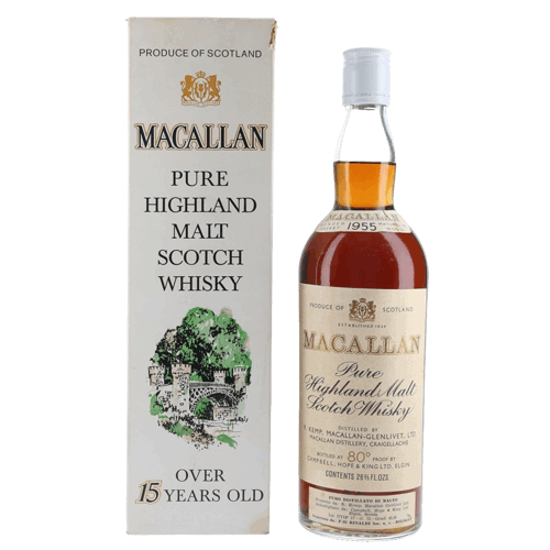 麥卡倫 15年 1955年 絕版品-The Macallan 15yo 1955 80 proof Single Malt Scotch Whisky