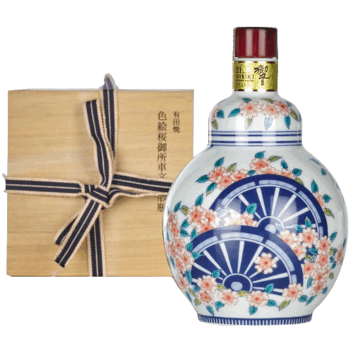 響21年 有田燒 色繪櫻御所車文瓢形瓶 日本威士忌Hibiki 21 Arita Ceramic Decanter Japanese Whisky