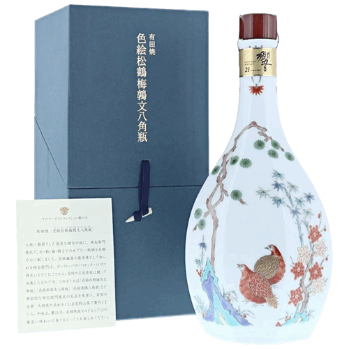 響21年 有田燒 色繪鬆鶴梅鵪文八角瓶 日本威士忌Hibiki 21 Arita Ceramic Decanter Japanese Whisky