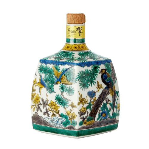 響21年 九谷燒 吉田屋風花鳥圖角瓶 日本威士忌Hibiki 21 Year Kutani Ceramic Collection Japanese Whisky