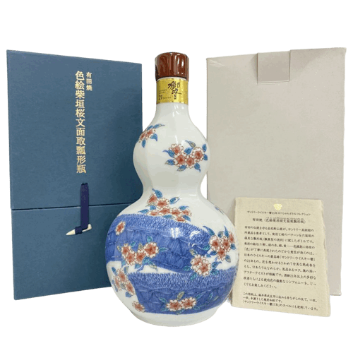 響21年 有田燒 色絵柴垣桜文面取瓢形瓶 日本威士忌 Hibiki 21 Arita Ceramic Decanter Japanese Whisky