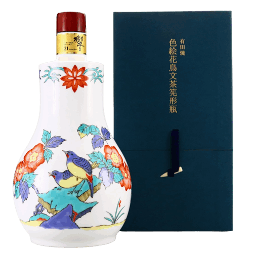 響21年 有田燒 色絵花鳥文茶筅形瓶 日本威士忌Hibiki 21 Year Old Arita Ceramic Decanter 2004 Release 