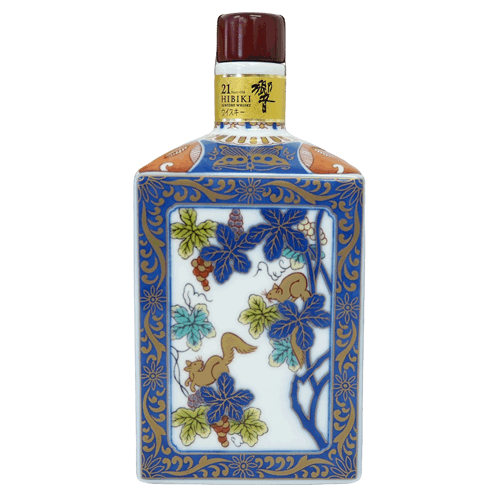 響21年 有田燒 金襴手花卉文角瓶 日本威士忌 Hibiki 21 Year Old Arita Yaki Ceramic Bottle Japanese Whisky