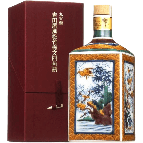 響21年 九谷焼 吉田屋風松竹梅文四角瓶 日本威士忌Hibiki 21 Year Ceramic Kutani Decanter Japanese Whisky