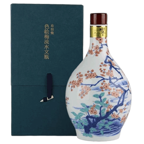 響21年 有田焼 色絵梅流水文瓶 日本威士忌Hibiki 21 Year Old Arita Ceramic Decanter Japanese Whisky