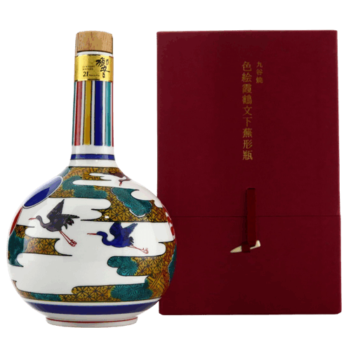響21年 九谷焼 色絵霞鶴文下蕪形瓶 日本威士忌 Hibiki 21 Year Ceramic Kutani Decanter Japanese Whisky