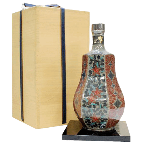 響35年 有田燒 色絵薄墨草花文洋酒瓶 日本威士忌 Hibiki 35 Year Arita Ceramic Bottle Japanese Whisky