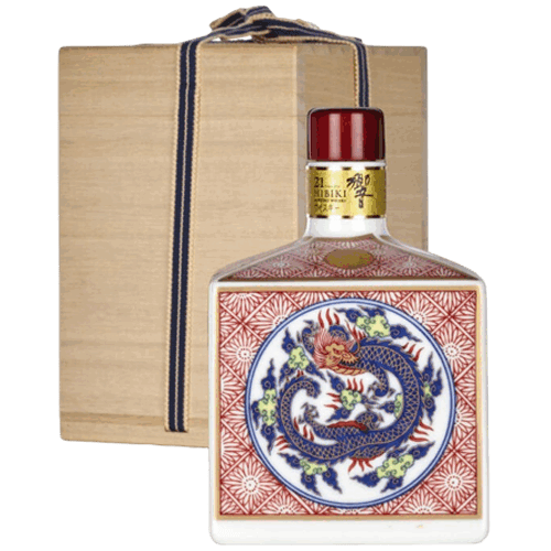 響21年 有田燒 色繪赤玉雲龍文角瓶 日本威士忌 Hibiki 21 Year Arita Ceramic Bottle 2011 Release Japanese Whisky