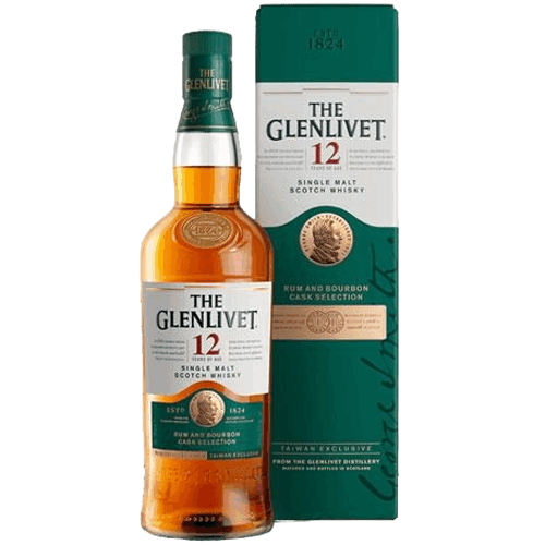 格蘭利威 12年首席三桶 蘭姆波本桶 單一麥芽威士忌The Glenlivet 12Yo Rum And Bourbon Cask Single Malt Scotch Whisky