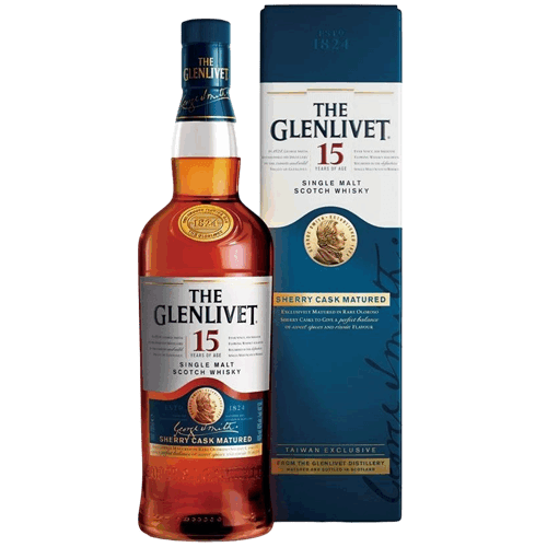 格蘭利威 15年雪莉桶單一麥芽蘇格蘭威士忌The Glenlivet 15 Years Old Sherry Cask Single Malt Scotch Whisky---
