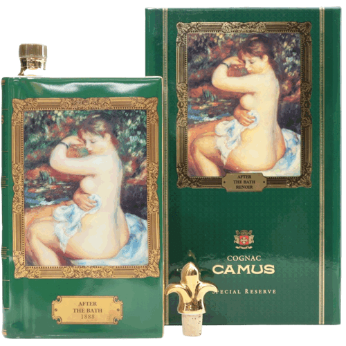 卡慕 油畫書冊系列 雷諾瓦 浴後美人Camus Special Reserve Ceramic Decanter Renoir- After the Bath