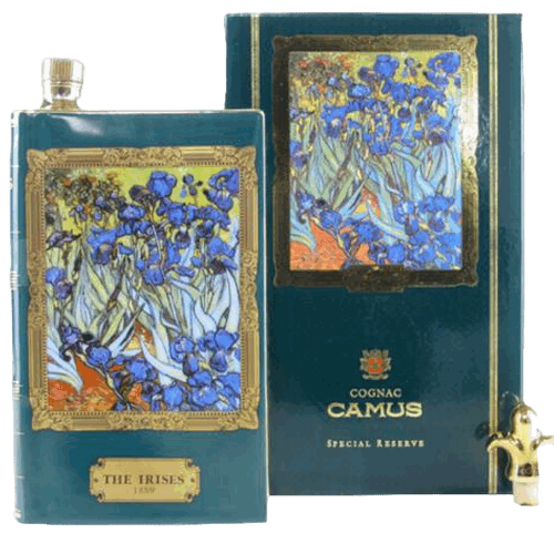 卡慕 油畫書冊系列 梵谷 鳶尾花畫像Camus Special Reserve Ceramic Decanter Van Gogh The Irises