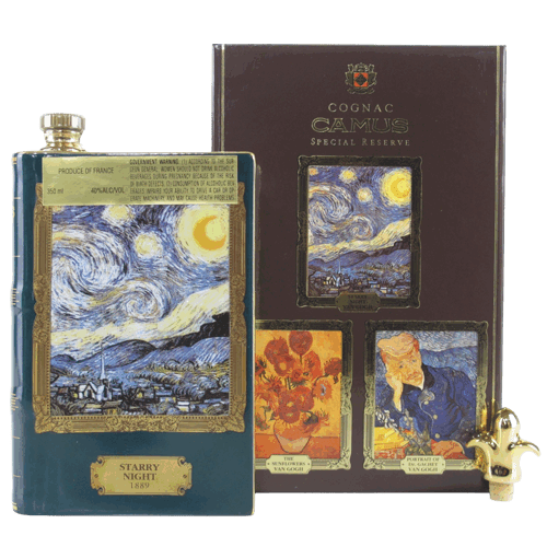 卡慕 油畫書冊系列 梵谷 星夜畫像Camus Special Reserve Ceramic Decanter Van Gogh The Starry Night