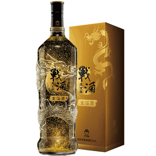 金門高梁 戰酒黑金龍金箔酒(3D立體蟠龍瓶身第一版) 3