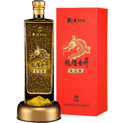 金門酒廠 戰酒黑金龍金箔酒 龍耀金 500ml