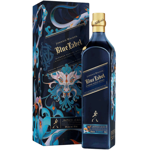 約翰走路 藍牌 龍年限定版2024 Johnnie Walker Blue Label Year Of The Wood Dragon Limited Edition by James Jean