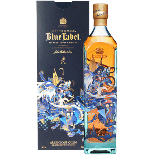 約翰走路 藍牌麒麟限定版 Johnnie Walker Blue Label Auspicious Qilin Blend Scotch Whisky--