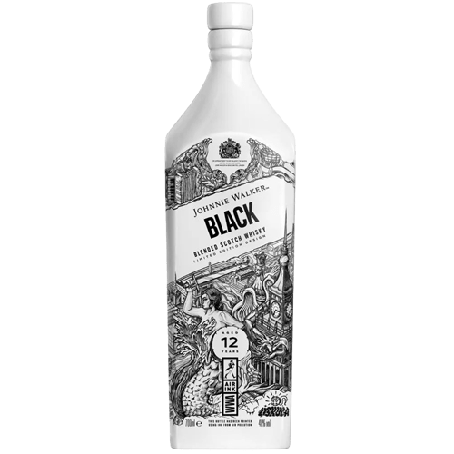 約翰走路 黑牌AIR-INKTM全球限定台北瓶Johnnie Walker Black Label Warsaw Air Ink Edition