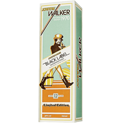 約翰走路小金人復古紀念款 黑牌Johnnie Walker Black Label 1970 Vintage Design Whisky